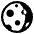 Waning Gibbous Moon High Contrast Emoji from Fluent Emoji High Contrast Set
