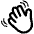 Waving Hand High Contrast Default Emoji from Fluent Emoji High Contrast Set