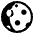 Waxing Gibbous Moon High Contrast Emoji from Fluent Emoji High Contrast Set