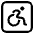 Wheelchair Symbol High Contrast Emoji from Fluent Emoji High Contrast Set