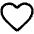 White Heart High Contrast Emoji from Fluent Emoji High Contrast Set