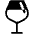 Wine Glass High Contrast Emoji from Fluent Emoji High Contrast Set