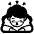 Woman Bowing High Contrast Default Emoji from Fluent Emoji High Contrast Set