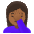 Woman Facepalming Medium Dark Skin Tone Emoji from Noto Emoji Set