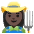 Woman Farmer Dark Skin Tone Emoji from Noto Emoji Set