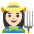 Woman Farmer Light Skin Tone Emoji from Noto Emoji Set