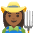 Woman Farmer Medium Dark Skin Tone Emoji from Noto Emoji Set