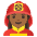 Woman Firefighter Medium Dark Skin Tone Emoji from Noto Emoji Set
