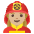 Woman Firefighter Medium Light Skin Tone Emoji from Noto Emoji Set