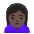 Woman Frowning Dark Skin Tone Emoji from Noto Emoji Set
