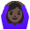 Woman Gesturing Ok Dark Skin Tone Emoji from Noto Emoji Set