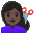 Woman Getting Haircut Dark Skin Tone Emoji from Noto Emoji Set