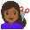 Woman Getting Haircut Medium Dark Skin Tone Emoji from Noto Emoji Set