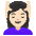 Woman Getting Massage Light Skin Tone Emoji from Noto Emoji Set