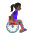 Woman In Manual Wheelchair Facing Right Dark Skin Tone Emoji from Noto Emoji Set