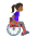 Woman In Manual Wheelchair Facing Right Medium Dark Skin Tone Emoji from Noto Emoji Set