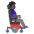 Woman In Motorized Wheelchair Facing Right Dark Skin Tone Emoji from Noto Emoji Set