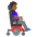 Woman In Motorized Wheelchair Facing Right Medium Dark Skin Tone Emoji from Noto Emoji Set