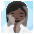 Woman In Steamy Room Dark Skin Tone Emoji from Noto Emoji Set