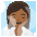 Woman In Steamy Room Medium Dark Skin Tone Emoji from Noto Emoji Set