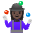Woman Juggling Dark Skin Tone Emoji from Noto Emoji Set