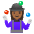 Woman Juggling Medium Dark Skin Tone Emoji from Noto Emoji Set