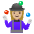 Woman Juggling Medium Light Skin Tone Emoji from Noto Emoji Set