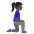 Woman Kneeling Facing Right Dark Skin Tone Emoji from Noto Emoji Set