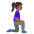 Woman Kneeling Facing Right Medium Dark Skin Tone Emoji from Noto Emoji Set