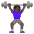 Woman Lifting Weights Dark Skin Tone Emoji from Noto Emoji Set