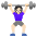 Woman Lifting Weights Light Skin Tone Emoji from Noto Emoji Set