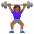 Woman Lifting Weights Medium Dark Skin Tone Emoji from Noto Emoji Set