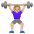 Woman Lifting Weights Medium Light Skin Tone Emoji from Noto Emoji Set