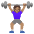 Woman Lifting Weights Medium Skin Tone Emoji from Noto Emoji Set