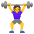 Woman Lifting Weights Emoji from Noto Emoji Set
