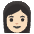 Woman Light Skin Tone Emoji from Noto Emoji Set