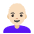 Woman Light Skin Tone Bald Emoji from Noto Emoji Set