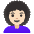 Woman Light Skin Tone Curly Hair Emoji from Noto Emoji Set