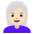 Woman Light Skin Tone White Hair Emoji from Noto Emoji Set