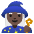 Woman Mage Dark Skin Tone Emoji from Noto Emoji Set