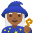 Woman Mage Medium Dark Skin Tone Emoji from Noto Emoji Set