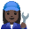 Woman Mechanic Dark Skin Tone Emoji from Noto Emoji Set