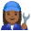 Woman Mechanic Medium Dark Skin Tone Emoji from Noto Emoji Set