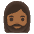 Woman Medium Dark Skin Tone Beard Emoji from Noto Emoji Set