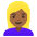 Woman Medium Dark Skin Tone Blond Hair Emoji from Noto Emoji Set