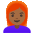Woman Medium Dark Skin Tone Red Hair Emoji from Noto Emoji Set