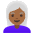 Woman Medium Dark Skin Tone White Hair Emoji from Noto Emoji Set