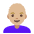 Woman Medium Light Skin Tone Bald Emoji from Noto Emoji Set