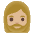 Woman Medium Light Skin Tone Beard Emoji from Noto Emoji Set