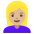 Woman Medium Light Skin Tone Blond Hair Emoji from Noto Emoji Set